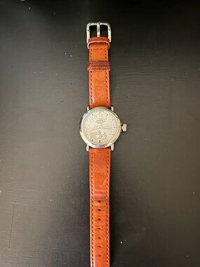 Shinola Argonite 1069 Brown Leather Quartz Analog 36mm WW - Working Battery